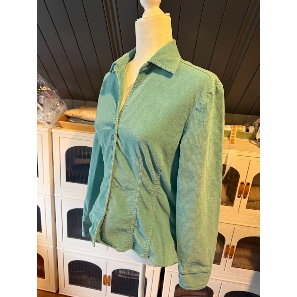 Y2K Women's Corduroy Snap Front Shirt by A.M.I. - Size Small - Picture 2 of 8